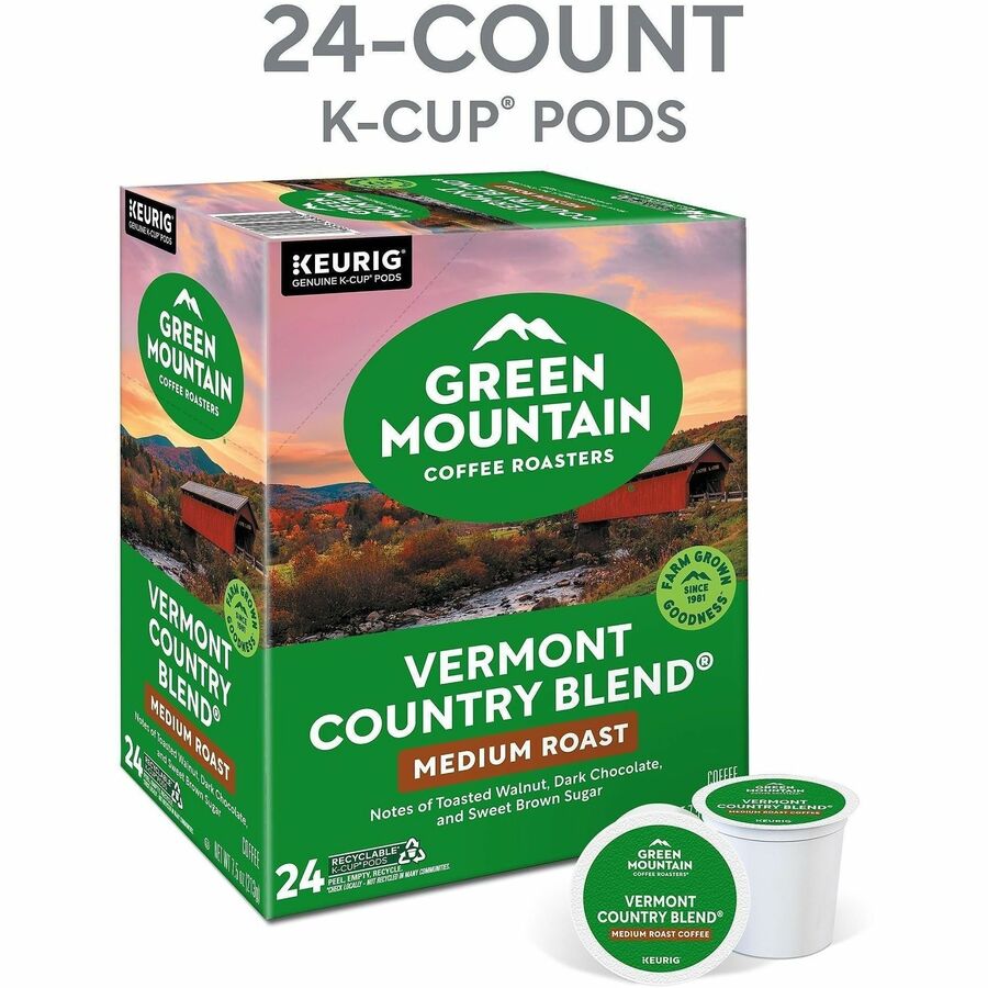 Green Mountain Coffee Roasters® K-Cup Vermont Country Blend Coffee - Compatible with Keurig Brewer - Regular - Medium - 