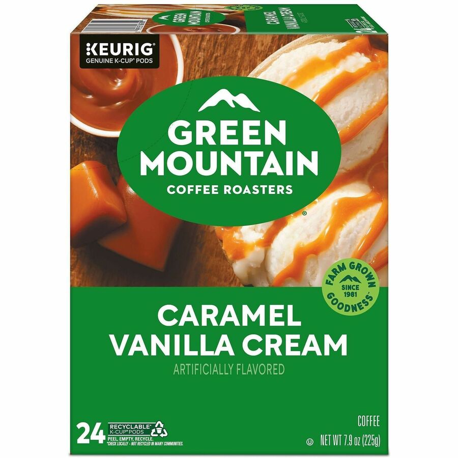 Green Mountain Coffee Roasters® K-Cup Caramel Vanilla Cream Coffee - Compatible with Keurig Brewer - Regular - K-Cup - 2
