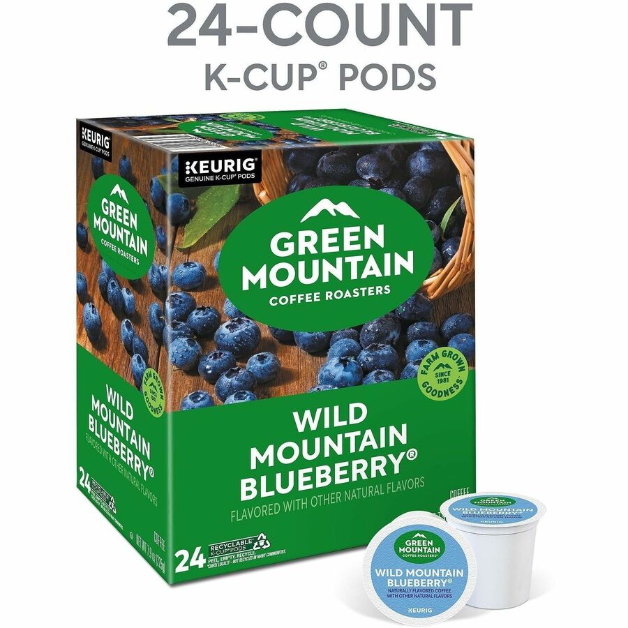 Green Mountain Coffee Roasters® K-Cup Wild Mountain Blueberry Coffee - Compatible with Keurig Brewer - Regular - K-Cup -
