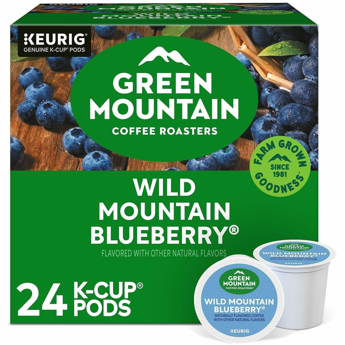 Green Mountain Coffee Roasters® K-Cup Wild Mountain Blueberry Coffee - Compatible with Keurig Brewer - Regular - K-Cup -