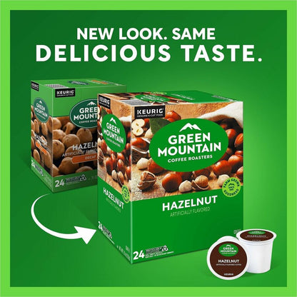 Green Mountain Coffee Roasters® K-Cup Hazelnut Coffee - Compatible with Keurig Brewer - Regular - Light - K-Cup - Kosher
