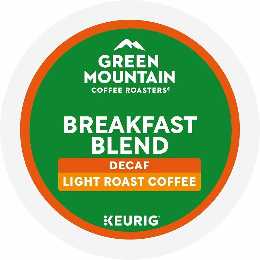 Green Mountain Coffee Roasters® K-Cup Breakfast Blend Decaf Coffee - Compatible with Keurig Brewer - Light/Mild - K-Cup 