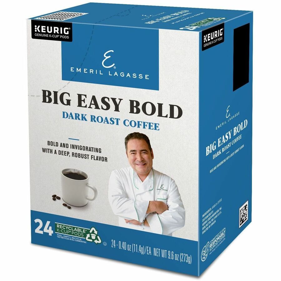 Emeril's K-Cup Big Easy Bold Coffee - Compatible with Keurig Brewer - Regular - Dark - K-Cup - Roasted - Kosher - 24 / B
