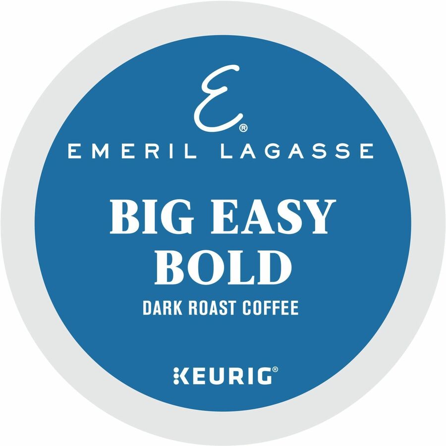 Emeril's K-Cup Big Easy Bold Coffee - Compatible with Keurig Brewer - Regular - Dark - K-Cup - Roasted - Kosher - 24 / B