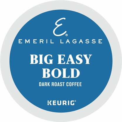 Emeril's K-Cup Big Easy Bold Coffee - Compatible with Keurig Brewer - Regular - Dark - K-Cup - Roasted - Kosher - 24 / B