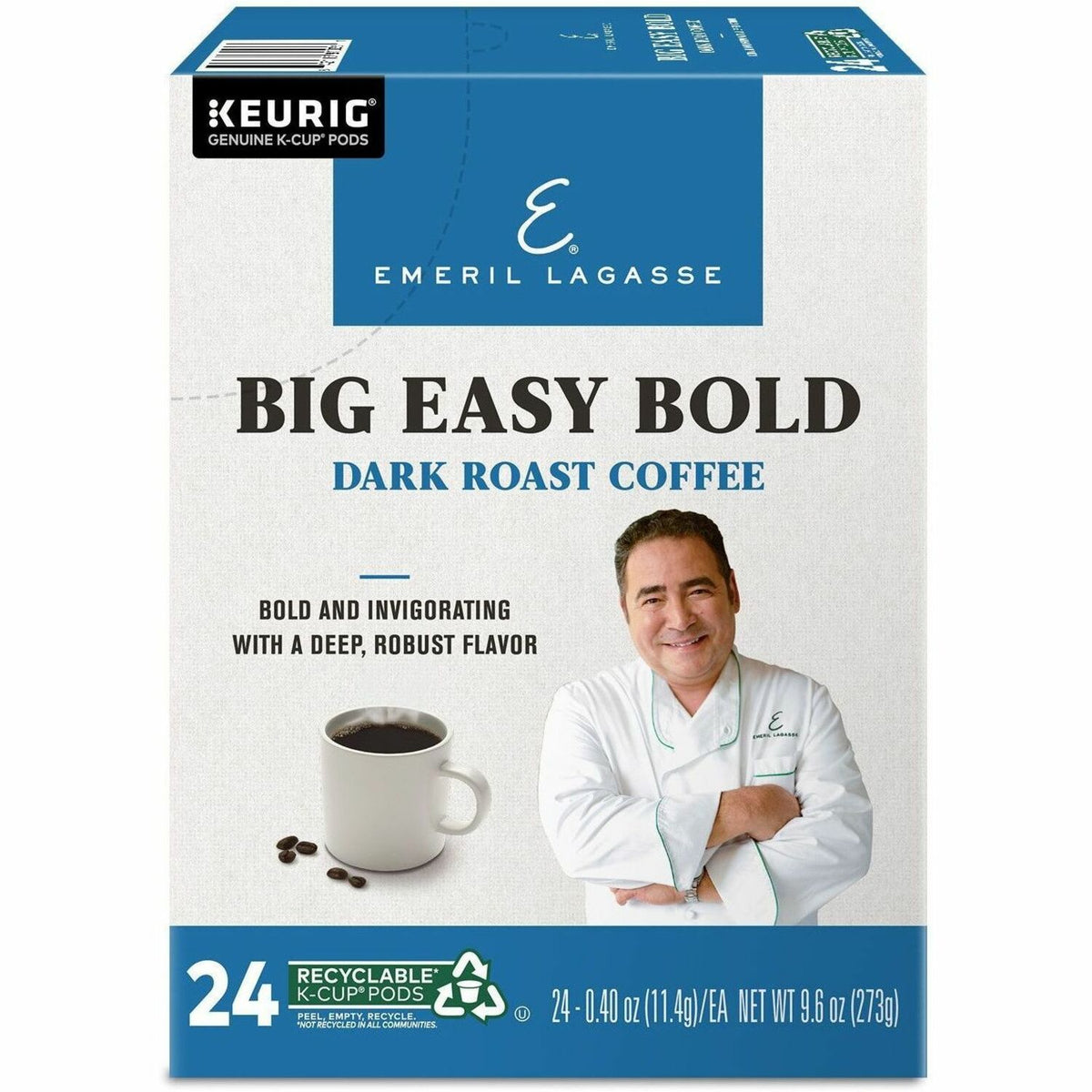 Emeril's K-Cup Big Easy Bold Coffee - Compatible with Keurig Brewer - Regular - Dark - K-Cup - Roasted - Kosher - 24 / B