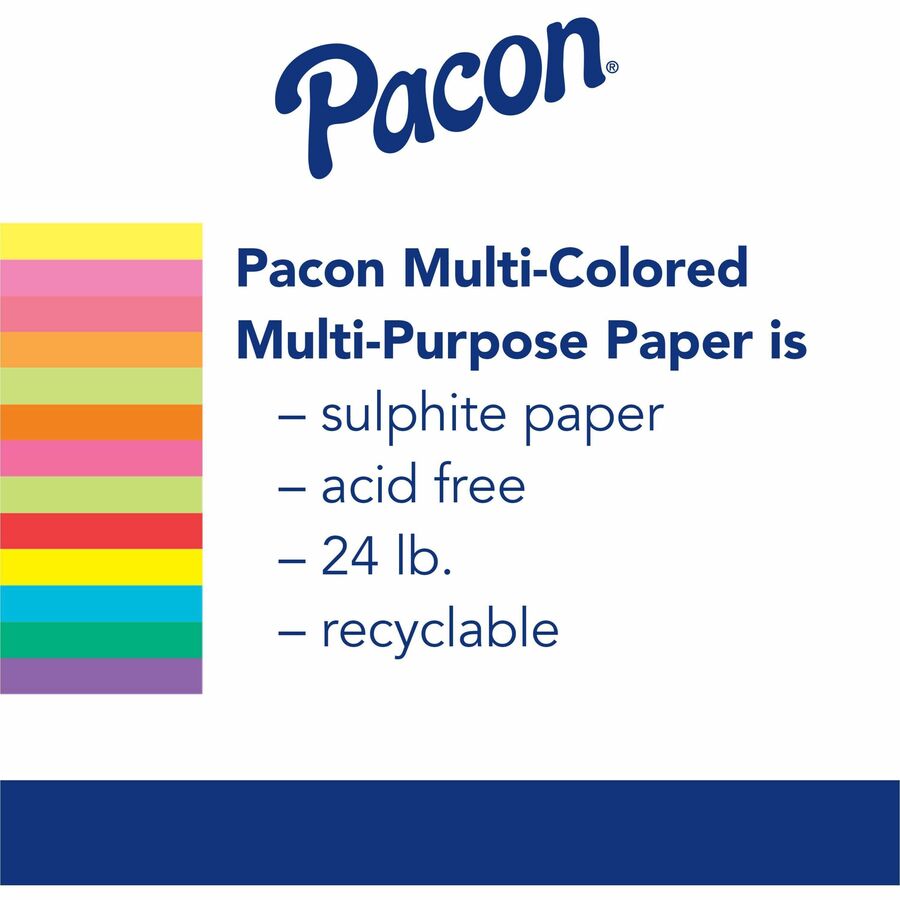 Pacon Kaleidoscope Multipurpose Paper - Evergreen - Letter - 8 1/2" x 11" - 24 lb Basis Weight - Sustainable Forestry In