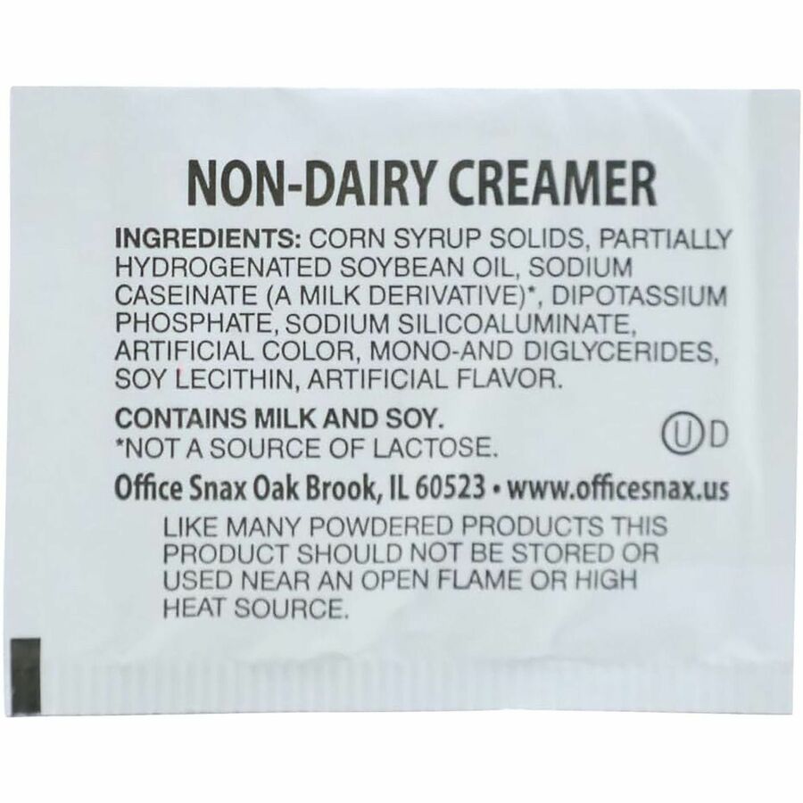 Office Snax Single-use Non-Dairy Creamer - 800 / Carton