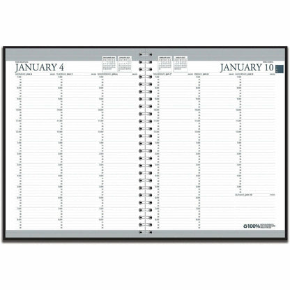 House of Doolittle Black Professional Weekly Planner - Julian Dates - Weekly - January 2027 to December 2027 - 7:00 AM t