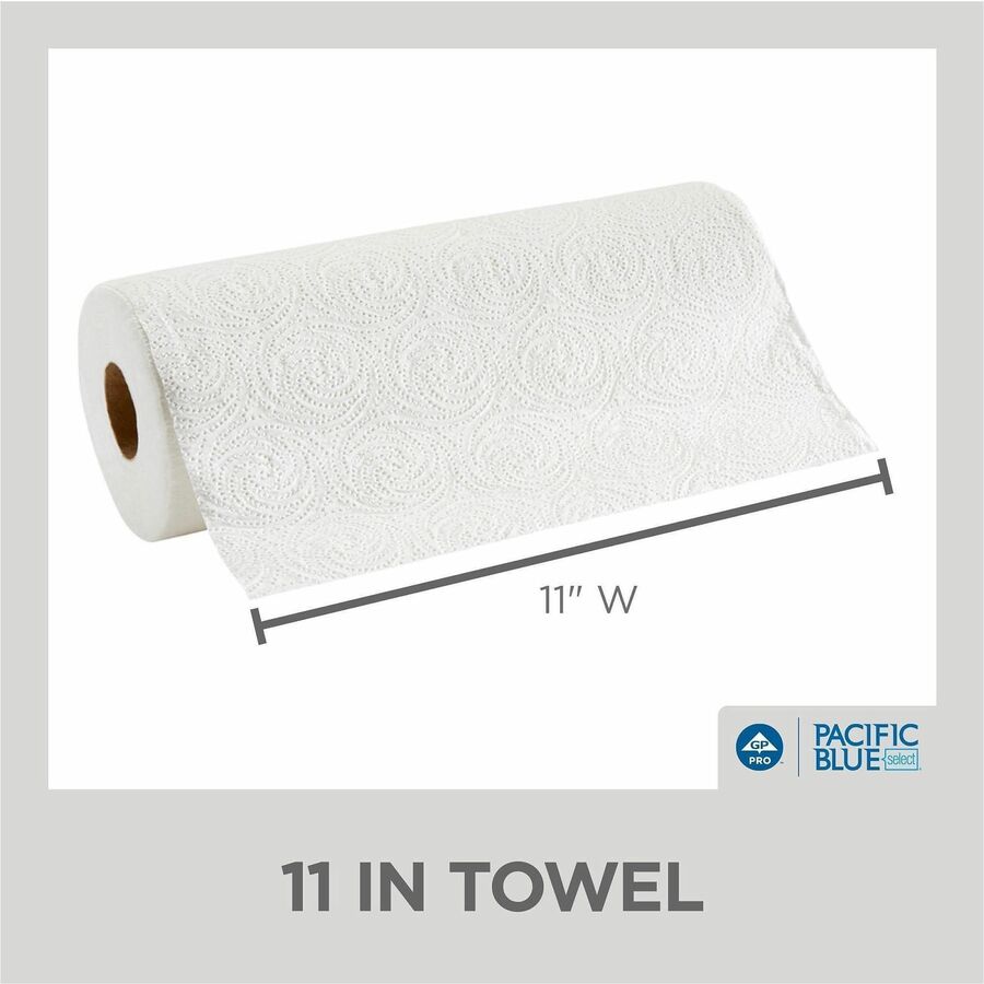 Pacific Blue Select Paper Towel Roll by GP Pro - 2 Ply - 11" Width x 8.80" Length - 100 Sheets/Roll - 4.80" Roll Diamete