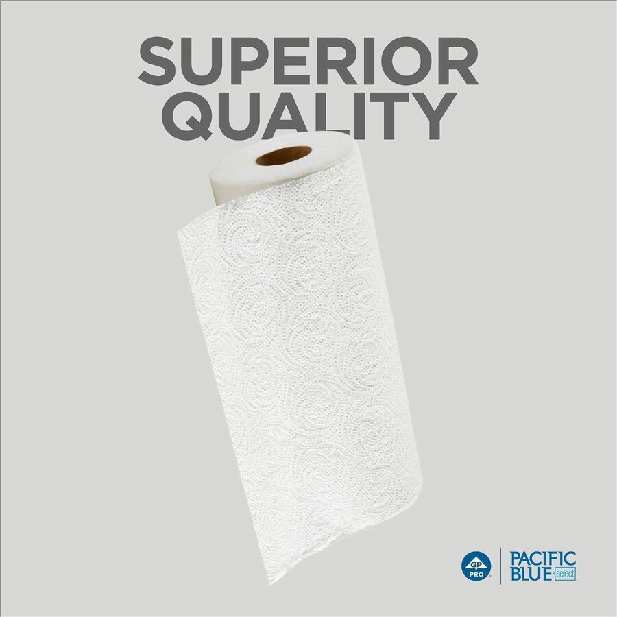 Pacific Blue Select Paper Towel Roll by GP Pro - 2 Ply - 11" Width x 8.80" Length - 100 Sheets/Roll - 4.80" Roll Diamete