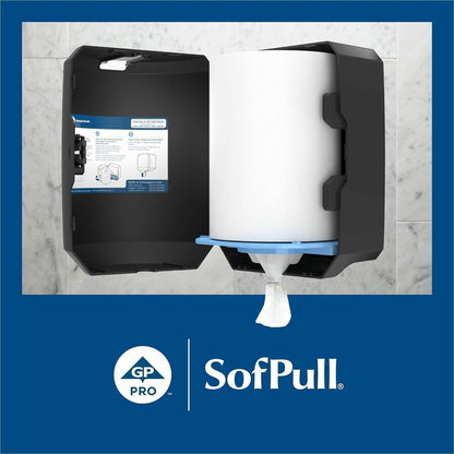 SofPull Centerpull Junior Capacity Paper Towels - 1 Ply - 12" Width x 7.80" Length - 225 Sheets/Roll - White/ - 8 / Cart