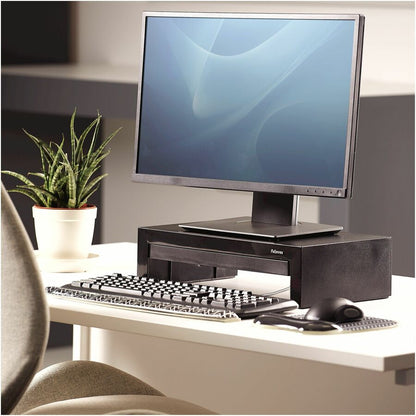 Fellowes Designer Suites Monitor Riser - Up to 21" Screen Support - 40 lb Load Capacity - 4.38" Height x 16" Width x 9.3