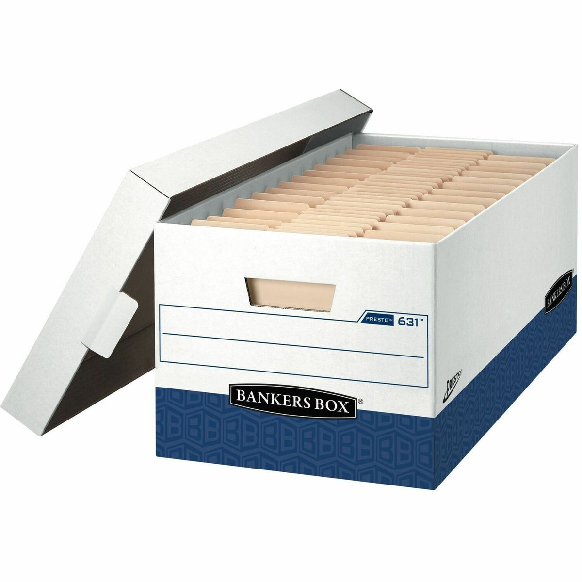 Bankers Box Presto File Storage Box - Internal Dimensions: 12" Width x 24" Depth x 10" Height - 12 / Carton