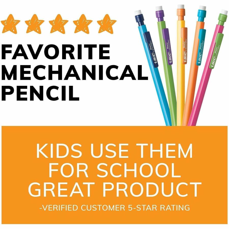 BIC Xtra Strong No. 2 Mechanical Pencils - 0.9 mm Black Lead - #2 - Assorted Barrel - 1 Pack
