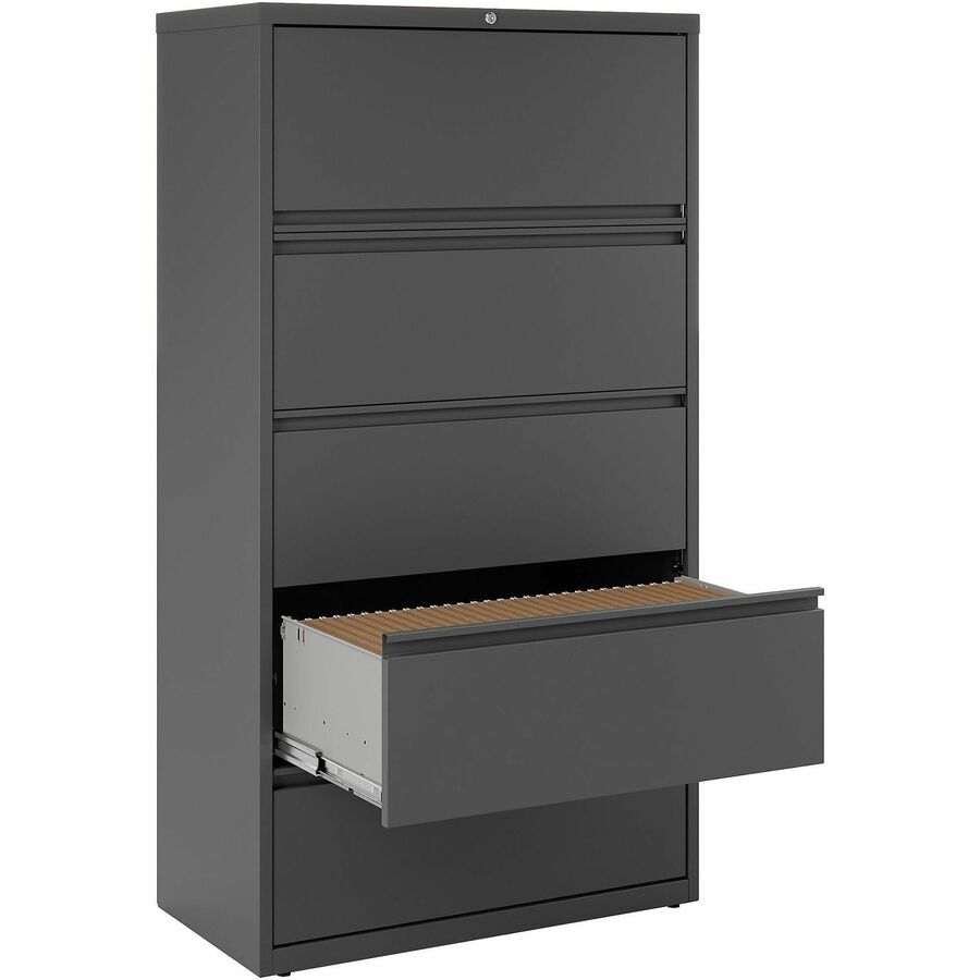 Lorell Fortress Series Lateral File - 36" Width x 18.6" Depth x 67.7" Height - 5 x Drawer(s) - Legal, Letter, A4 - Later