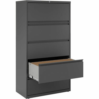 Lorell Fortress Series Lateral File - 36" Width x 18.6" Depth x 67.7" Height - 5 x Drawer(s) - Legal, Letter, A4 - Later