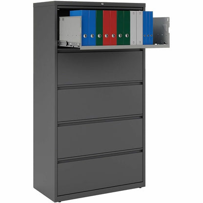 Lorell Fortress Series Lateral File - 36" Width x 18.6" Depth x 67.7" Height - 5 x Drawer(s) - Legal, Letter, A4 - Later