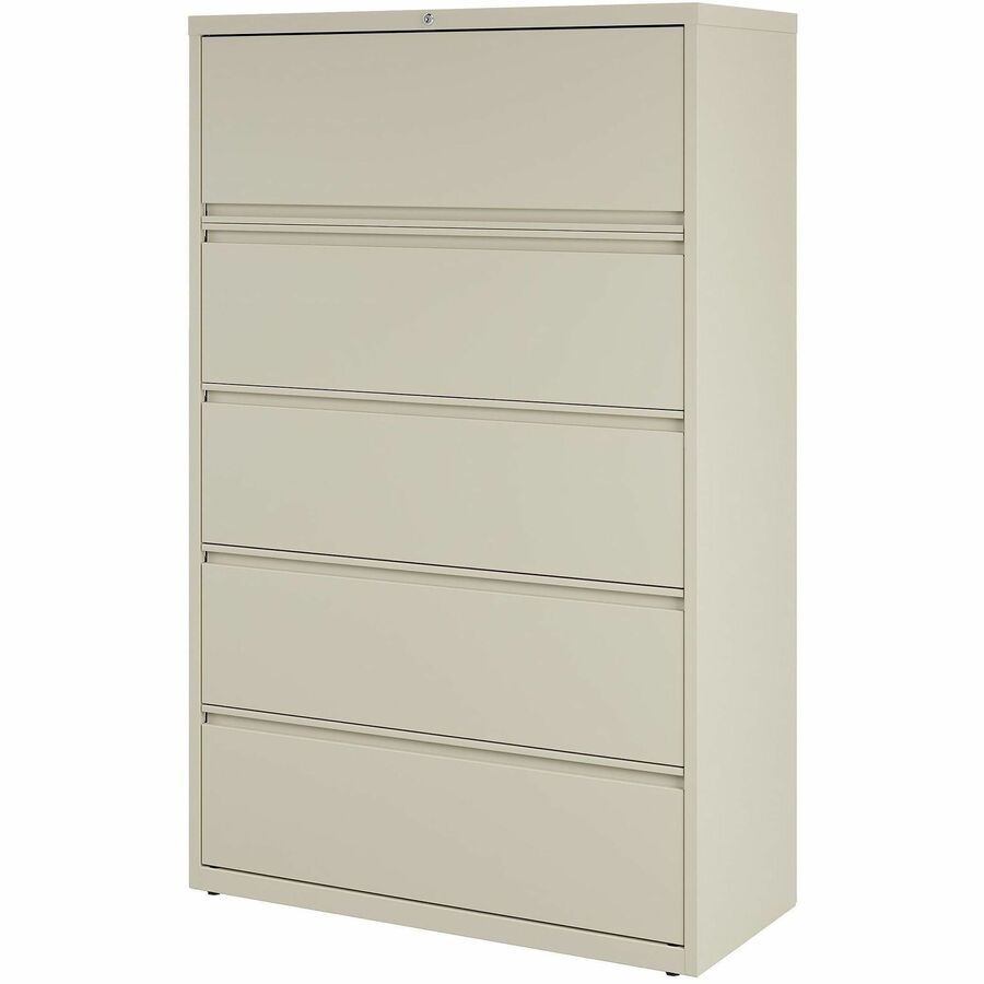 Lorell Fortress Series Interlocking System Lateral File - 42" Width x 18.6" Depth x 67.7" Height - 5 x Drawer(s) for Fil