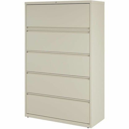 Lorell Fortress Series Interlocking System Lateral File - 42" Width x 18.6" Depth x 67.7" Height - 5 x Drawer(s) for Fil