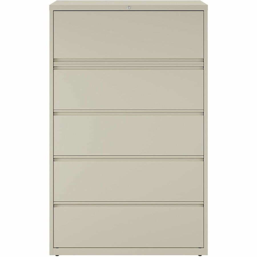 Lorell Fortress Series Interlocking System Lateral File - 42" Width x 18.6" Depth x 67.7" Height - 5 x Drawer(s) for Fil