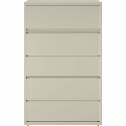 Lorell Fortress Series Interlocking System Lateral File - 42" Width x 18.6" Depth x 67.7" Height - 5 x Drawer(s) for Fil