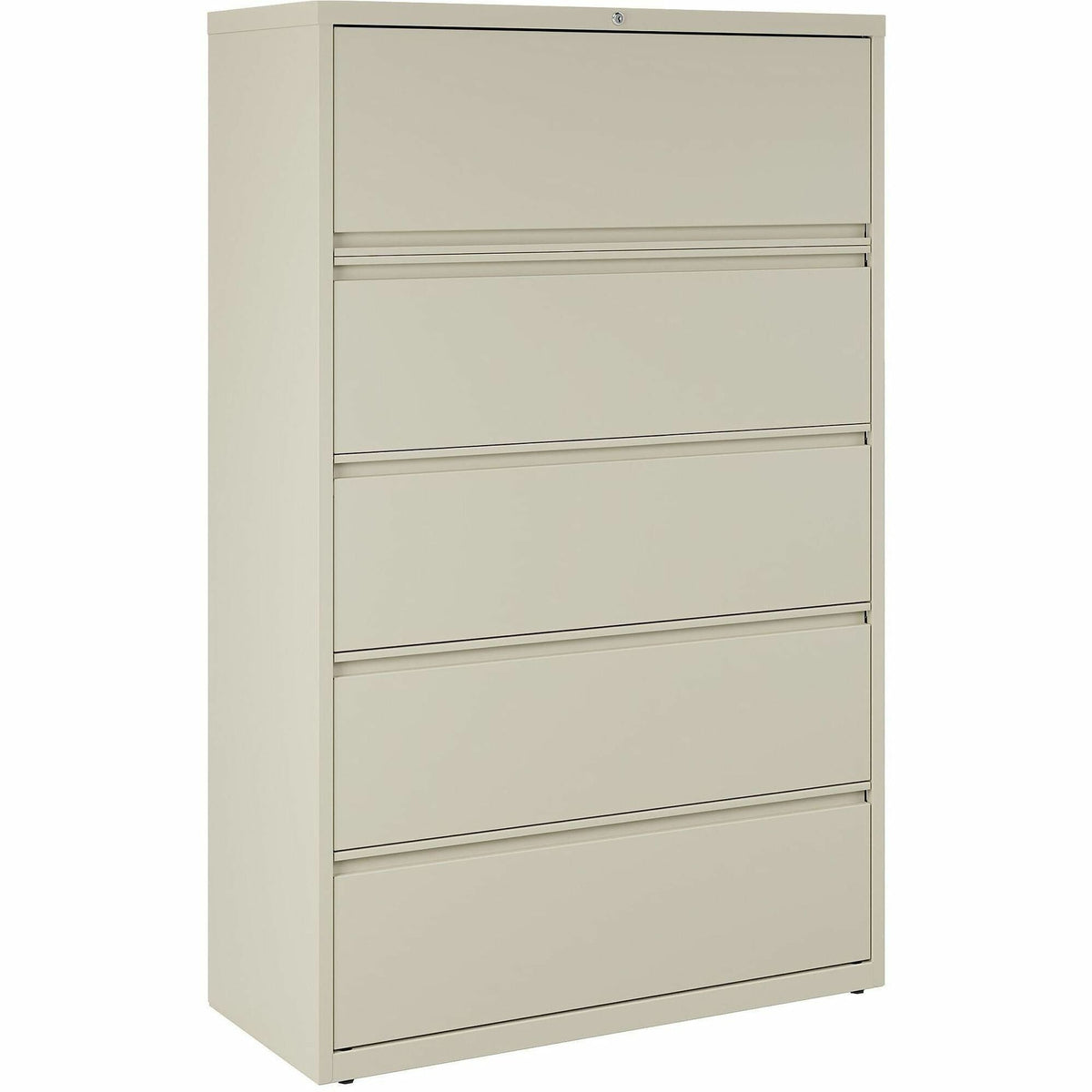 Lorell Fortress Series Interlocking System Lateral File - 42" Width x 18.6" Depth x 67.7" Height - 5 x Drawer(s) for Fil