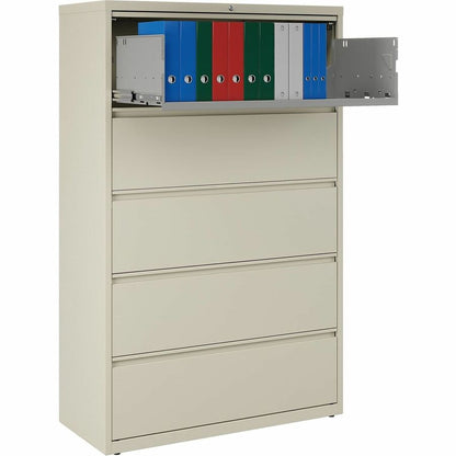 Lorell Fortress Series Interlocking System Lateral File - 42" Width x 18.6" Depth x 67.7" Height - 5 x Drawer(s) for Fil
