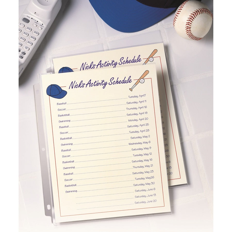 Avery® Standard Weight Sheet Protectors - 10 x Sheet Capacity - For Letter 8 1/2" x 11" Sheet - 3 x Holes - Ring Binder 