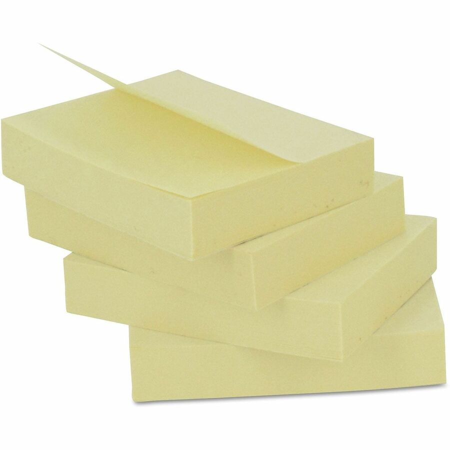 Universal Note Pad - 100 x Yellow - 1 1/2" Flag/Note Width x 2" Flag/Note Length - Rectangle - 100 Sheets per Pad - Yell