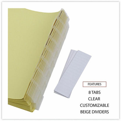 Universal Index Divider - 24 x Divider(s) - 8 Blank Side Tab(s) - 8.5" Divider Width x 11" Divider Length - Letter - 3 H