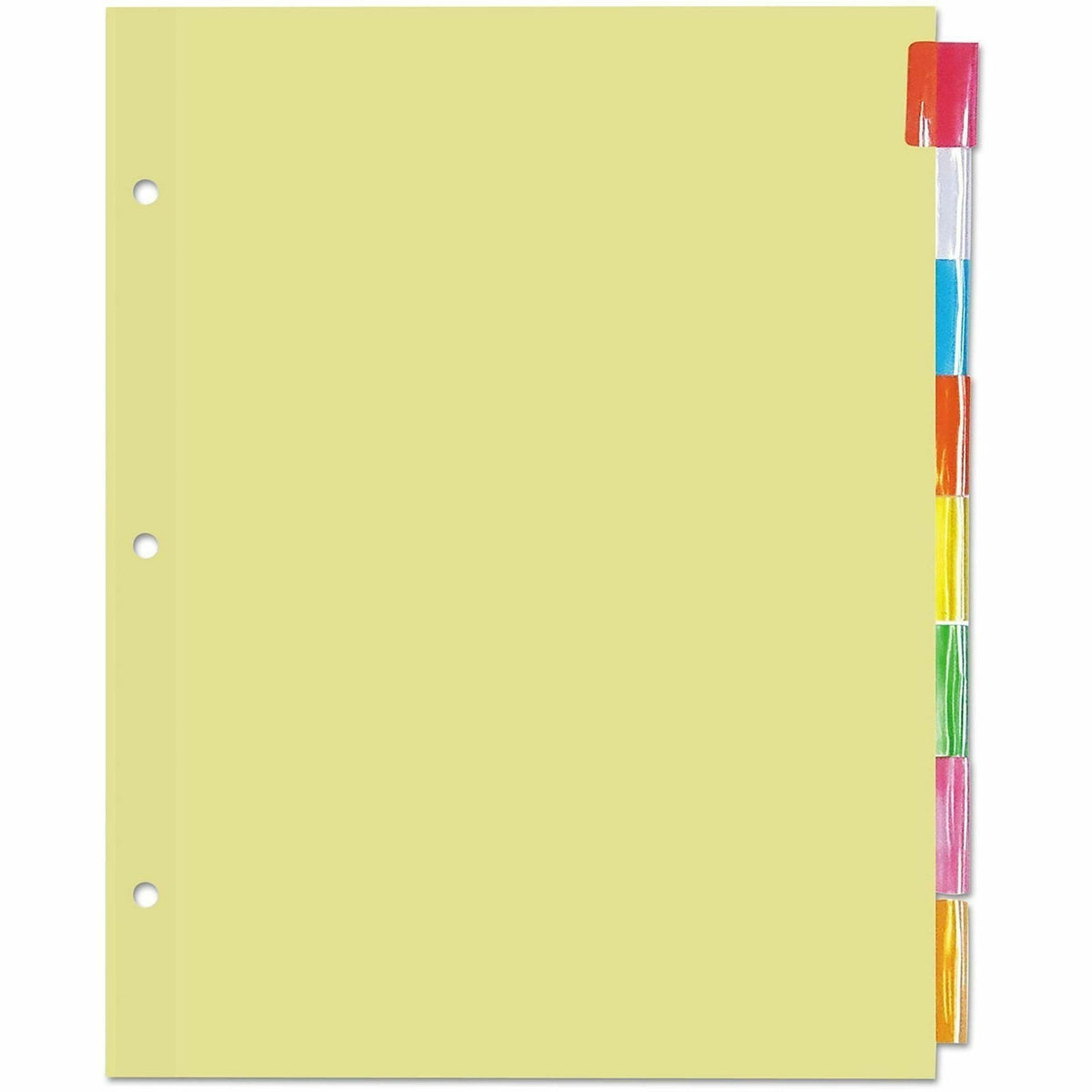 Universal Insertable Tab Index, 8-Tab, 11 x 8.5, Buff, Assorted Tabs, 24 / Boxs - 24 x Divider(s) - 8 Blank Side Tab(s)