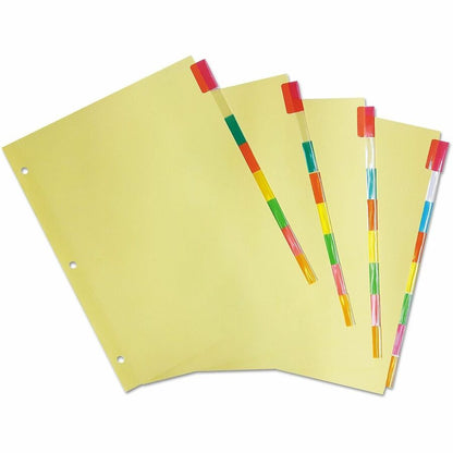 Universal Insertable Tab Index, 8-Tab, 11 x 8.5, Buff, Assorted Tabs, 24 / Boxs - 24 x Divider(s) - 8 Blank Side Tab(s)