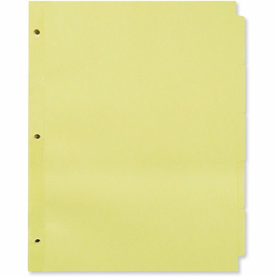 Universal Self-Tab Index Dividers, 5-Tab, 11 x 8.5, Buff, 36 / Boxs - 36 x Divider(s) - 5 Blank Side Tab(s)