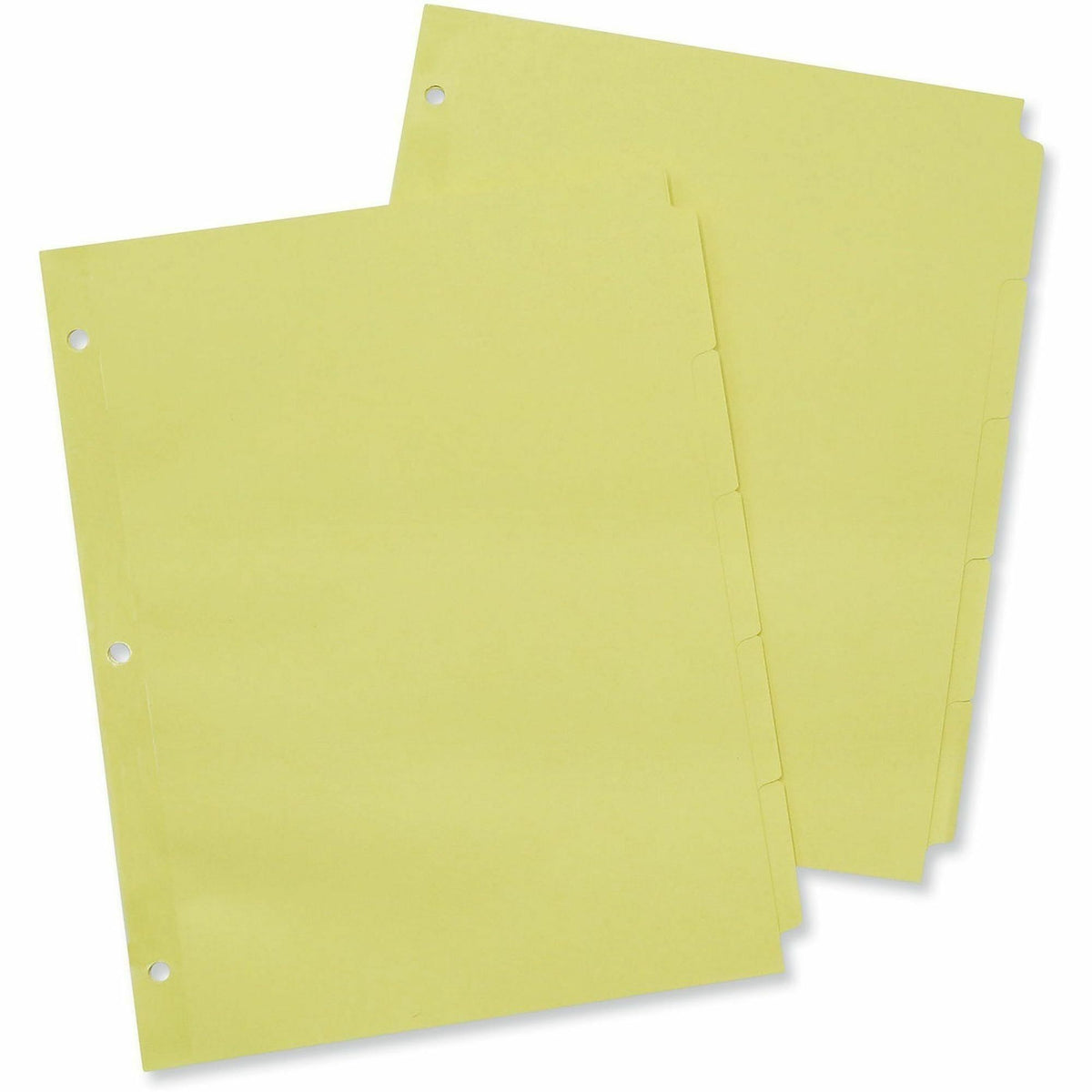 Universal Self-Tab Index Dividers, 5-Tab, 11 x 8.5, Buff, 36 / Boxs - 36 x Divider(s) - 5 Blank Side Tab(s)