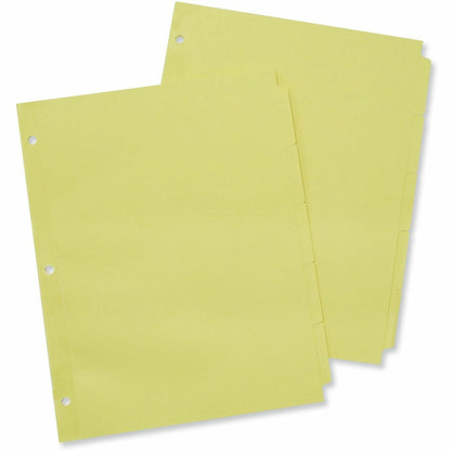 Universal Self-Tab Index Dividers, 5-Tab, 11 x 8.5, Buff, 36 / Boxs - 36 x Divider(s) - 5 Blank Side Tab(s)