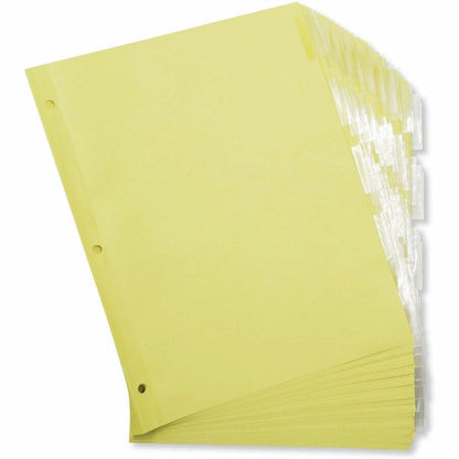 Universal Insertable Tab Index, 5-Tab, 11 x 8.5, Buff, Clear Tabs, 24 / Boxs - 24 x Divider(s) - 5 Blank Side Tab(s)