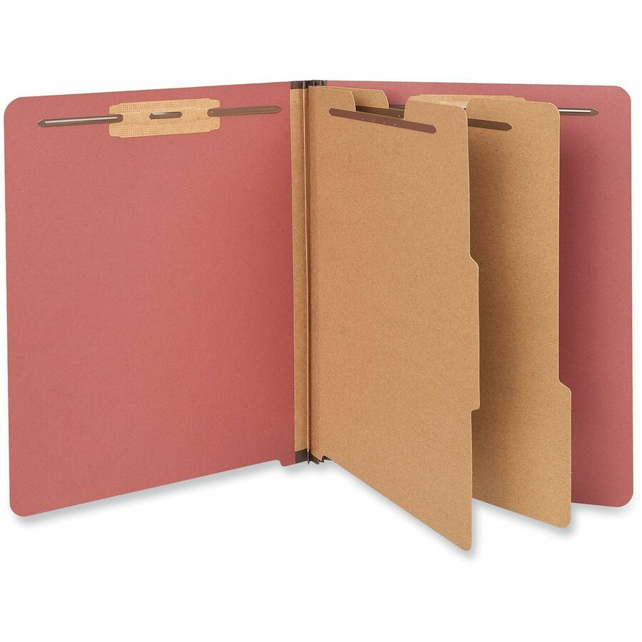 Universal Straight Tab Cut Letter Recycled Classification Folder - 2" Expansion - 6 Fastener - 2" Fastener Capacity - En