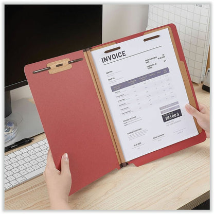 Universal Straight Tab Cut Letter Recycled Classification Folder - 2" Expansion - 6 Fastener - 2" Fastener Capacity - En