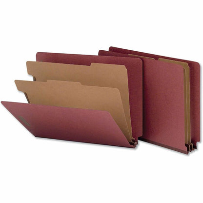 Universal Straight Tab Cut Letter Recycled Classification Folder - 2" Expansion - 6 Fastener - 2" Fastener Capacity - En