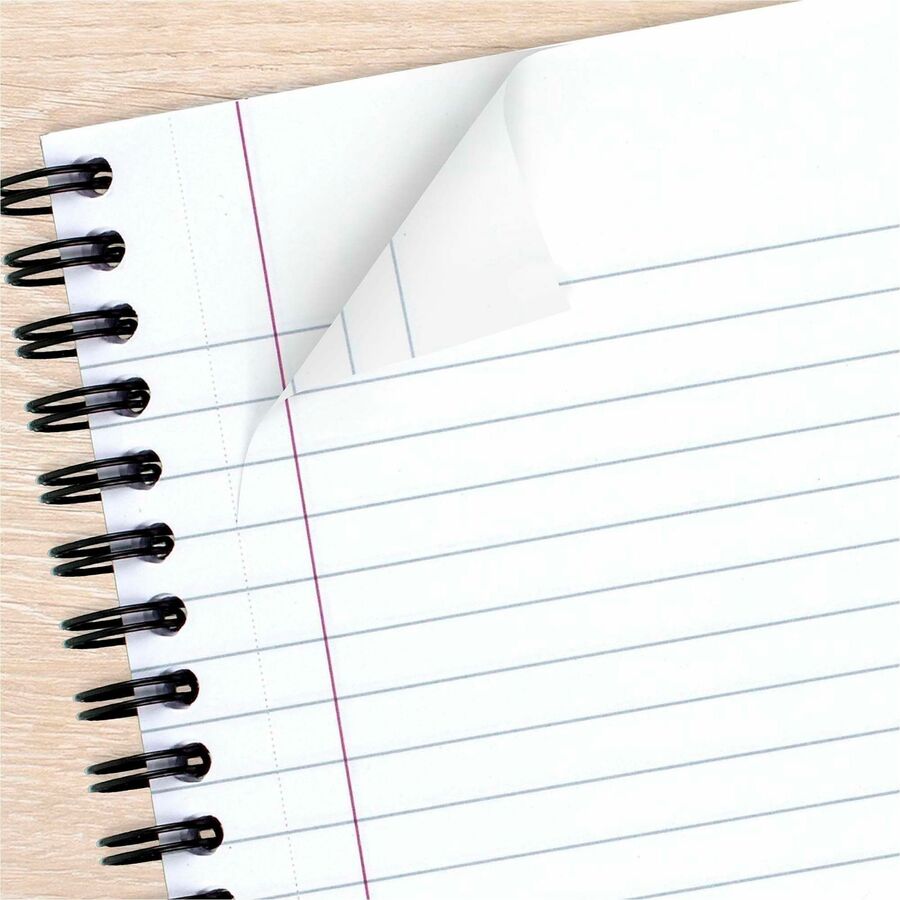 Mead Legal Business Notebook - 80 Sheets - Wire Bound - 0.28" Ruled - 20 lb Basis Weight - 6" x 9 1/2" Sheet Size - Whit