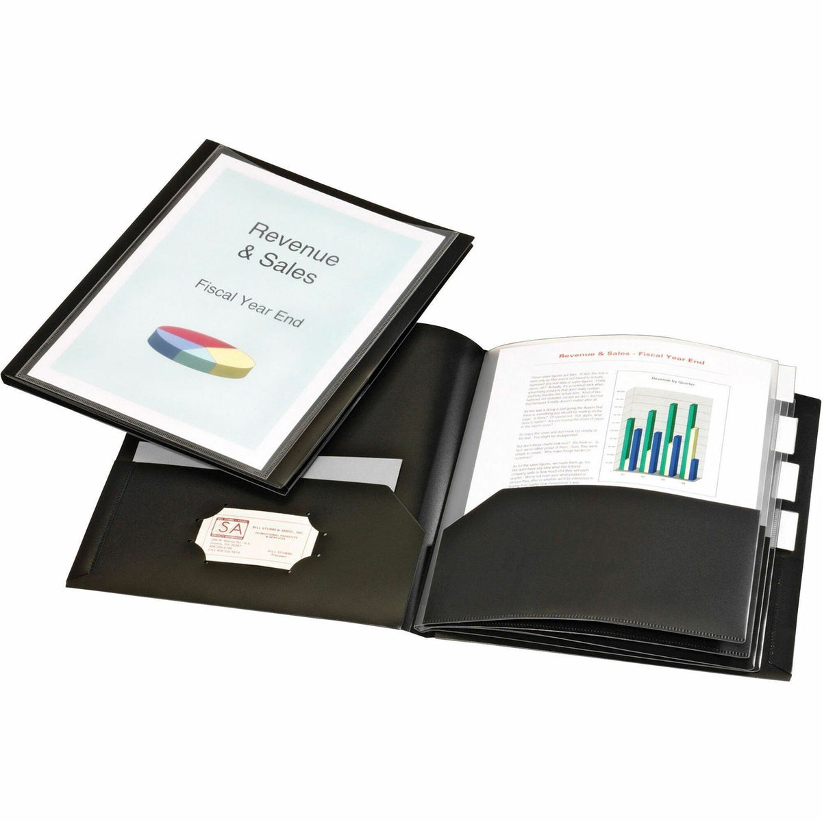 Cardinal® ReportPro Letter Pocket Folder - 8 1/2" x 11" - 200 Sheets Capacity - 10 Inside Front & Back Pocket - 4 Divide