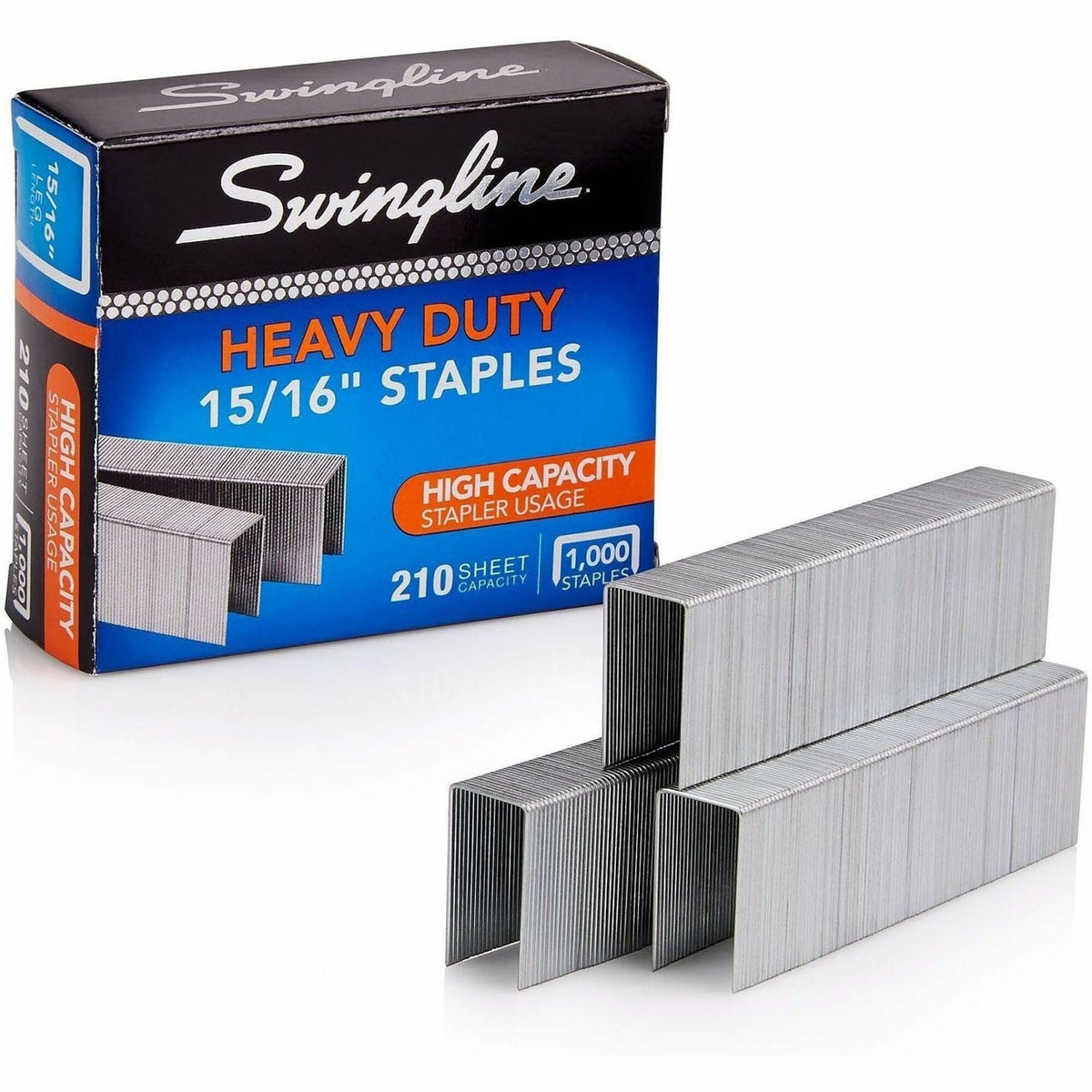 Swingline Premium Heavy-Duty Staples - Heavy Duty - 15/16" Leg - Holds 210 Sheet(s) - for Paper - Heavy Duty, Chisel Poi