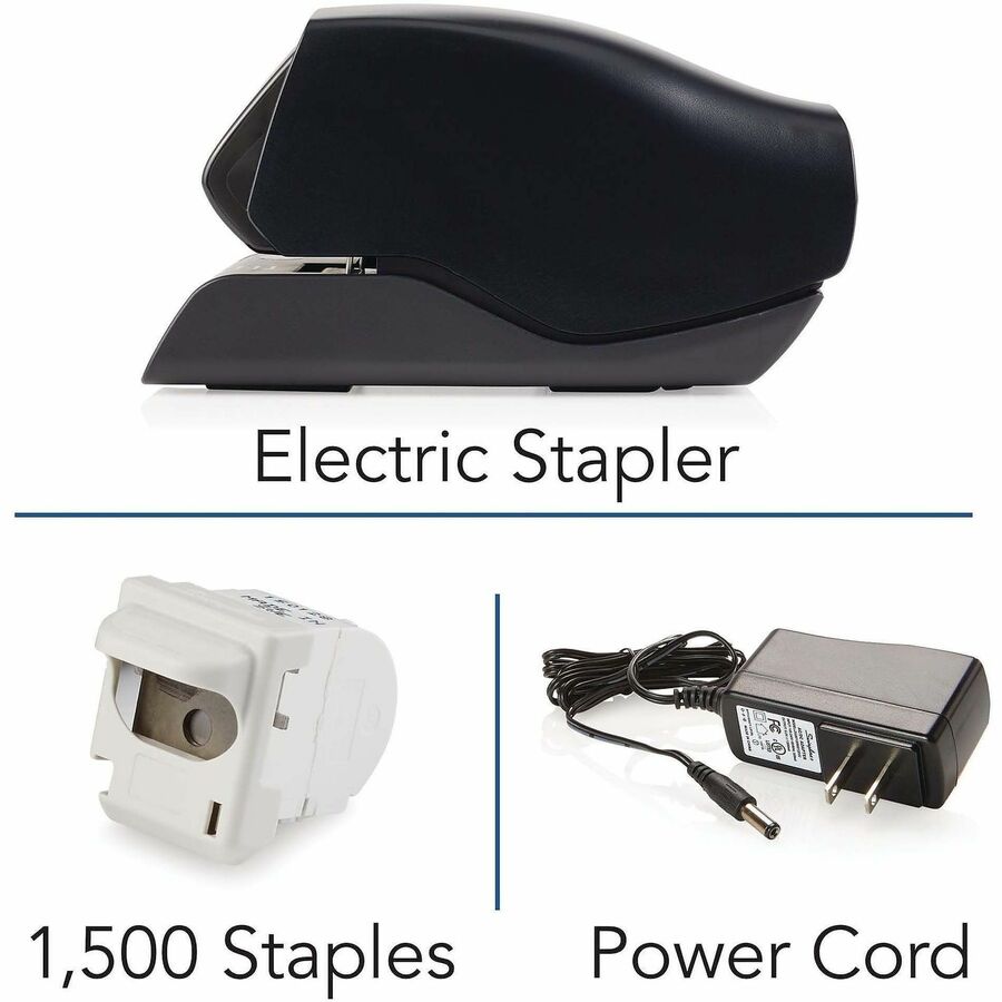 Swingline 502e Desktop Electric Stapler - Staples Upto 25 Sheet - Holds Upto 1500 Staple - Black - 1 Each