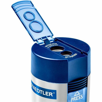 Staedtler Double-hole Tub Pencil Sharpener - 2 Hole(s) - 1.5" Height x 1.5" Width - Plastic - 1 Each