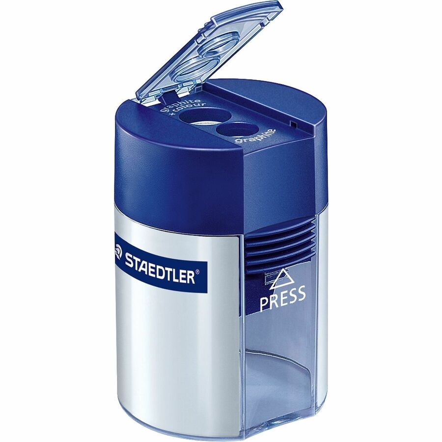 Staedtler Double-hole Tub Pencil Sharpener - 2 Hole(s) - 1.5" Height x 1.5" Width - Plastic - 1 Each