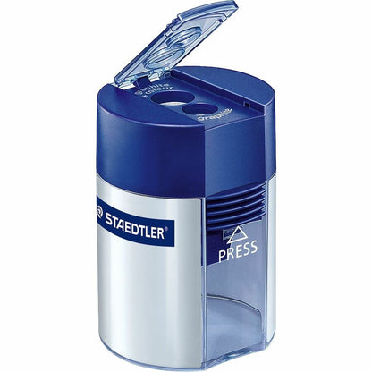 Staedtler Double-hole Tub Pencil Sharpener - 2 Hole(s) - 1.5" Height x 1.5" Width - Plastic - 1 Each