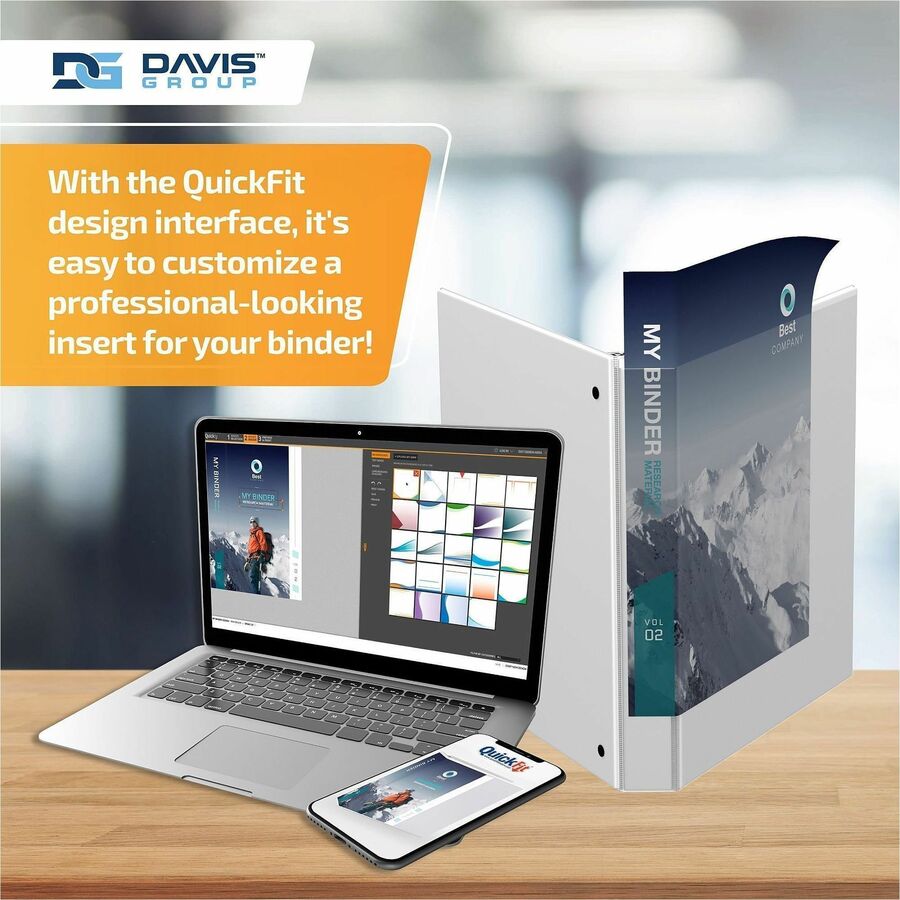 QuickFit View Binder, 3-Ring Binder, Angle D Ring, 1.5 Inch, White - 1 1/2" Binder Capacity - Letter - 8 1/2" x 11" Shee
