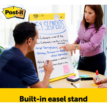 Post-it® Super Sticky Tabletop Easel Pad with Dry Erase Surface - 20 Sheets - Plain - Stapled - 18.50 lb Basis Weight - 