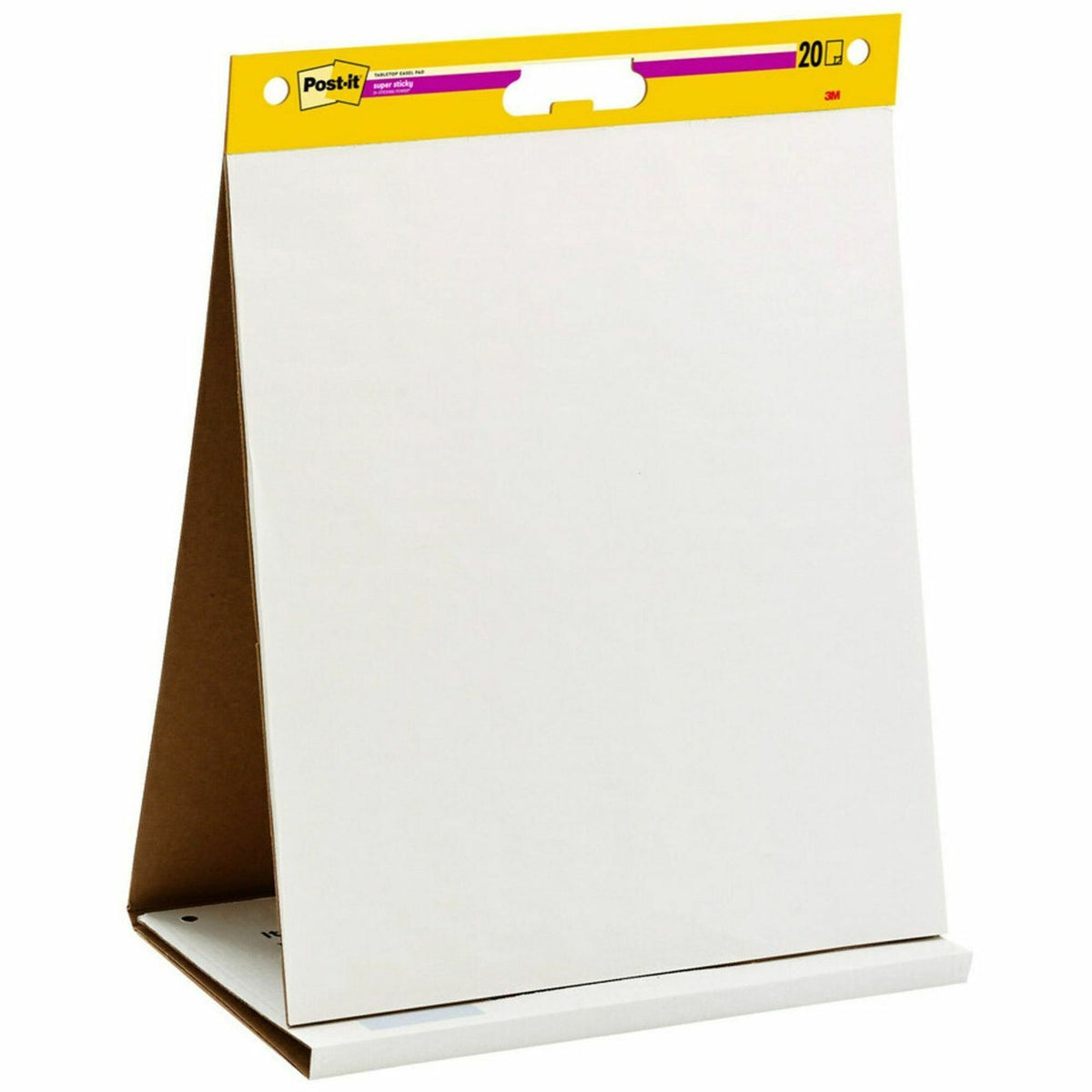 Post-it® Super Sticky Tabletop Easel Pad with Dry Erase Surface - 20 Sheets - Plain - Stapled - 18.50 lb Basis Weight - 